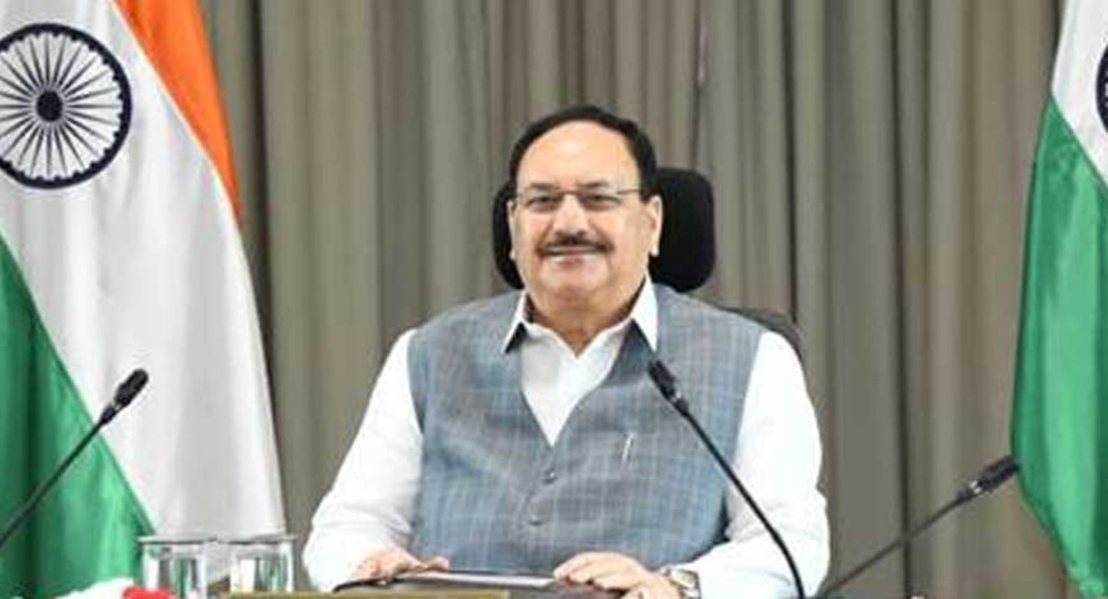 Union Health Minister Jagat Prakash Nadda launched Aarogya Setu 2.0 and related digital health initiatives at Vigyan Bhawan, New Delhi
